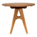 Τραπέζι Cadrada pakoworld teak ξύλο σε φυσική απόχρωση Φ80x76εκ - Image 3