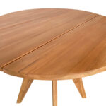 Τραπέζι Cadrada pakoworld teak ξύλο σε φυσική απόχρωση Φ80x76εκ - Image 5
