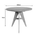 Τραπέζι Cadrada pakoworld teak ξύλο σε φυσική απόχρωση Φ80x76εκ - Image 6