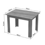 Τραπέζι Manka pakoworld σε λευκή απόχρωση 110x80x77εκ - Image 5