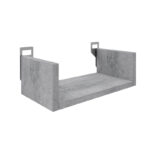 Ραφιέρα τοίχου Derva pakoworld σε cement γκρι απόχρωση 30x15x10cm