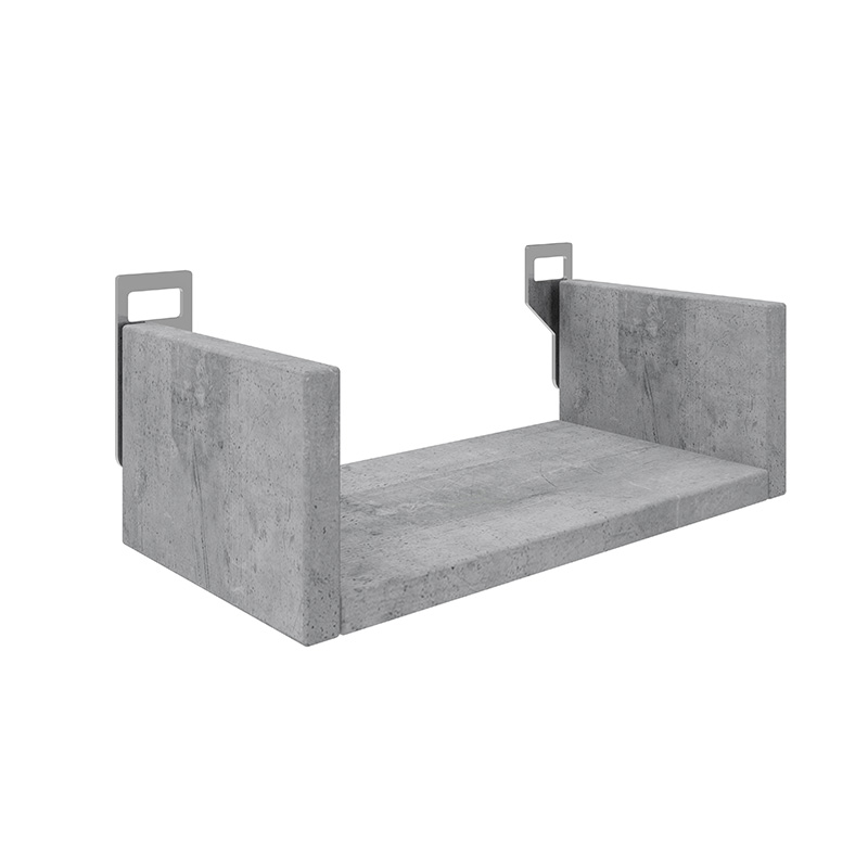 361-000084 Ραφιέρα τοίχου Derva pakoworld σε cement γκρι απόχρωση 30x15x10cm - Image 1