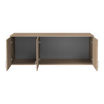 Πατάρι ντουλάπας Royal pakoworld τρίφυλλο sonoma 150x58x53εκ - Image 3