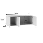 Πατάρι ντουλάπας Royal pakoworld τρίφυλλο sonoma 150x58x53εκ - Image 4