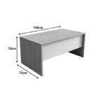 Γραφείο εργασίας Armadi pakoworld sonoma-λευκό 150x75x75εκ - Image 3