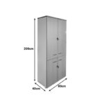 Ντουλάπα γραφείου Armadi pakoworld sonoma-λευκό 80x40x200εκ - Image 4