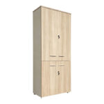 Ντουλάπα γραφείου Stark pakoworld σε oak-μπεζ 80x40x200εκ - Image 2