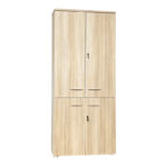 Ντουλάπα γραφείου Stark pakoworld σε oak-μπεζ 80x40x200εκ - Image 3