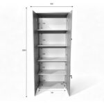 Ντουλάπα γραφείου Stark pakoworld σε oak-μπεζ 80x40x200εκ - Image 5
