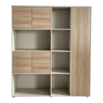 Βιβλιοθήκη γραφείου Stark pakoworld μπεζ oak 160x40x200εκ - Image 3