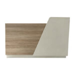 Γραφείο reception Stark pakoworld σε oak-μπεζ απόχρωση 160x60x105εκ - Image 3