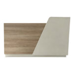 Γραφείο reception Stark pakoworld σε oak-μπεζ απόχρωση 180x60x105εκ - Image 3