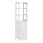 Ντουλάπι-στήλη Larben pakoworld mdf λευκό 40x33x150εκ - Image 2