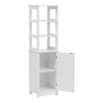 Ντουλάπι-στήλη Larben pakoworld mdf λευκό 40x33x150εκ - Image 3