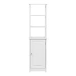 Ντουλάπι-στήλη Larben pakoworld mdf λευκό 40x33x150εκ - Image 5