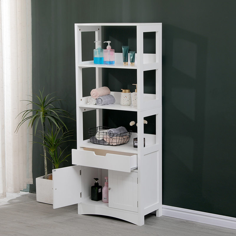 370-000035 Ντουλάπι-στήλη Sejo pakoworld mdf λευκό 60x32.5x154εκ - Image 1