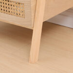 Ραφιέρα επιδαπέδια 3όροφη Scandy pakoworld mdf-rattan σε φυσική απόχρωση 44x37x110εκ - Image 6