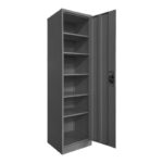Μεταλλική ντουλάπα-στήλη Koya pakoworld ανθρακί 45x50x180εκ - Image 2