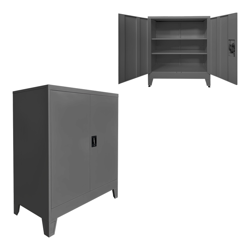 378-000019 Μεταλλικό ντουλάπι Armon pakoworld ανθρακί 90x45x100εκ - Image 1