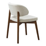 Καρέκλα Siena pakoworld rubberwood σε καρυδί-εκρού απόχρωση 48x50x81εκ - Image 2