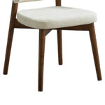 Καρέκλα Siena pakoworld rubberwood σε καρυδί-εκρού απόχρωση 48x50x81εκ - Image 4