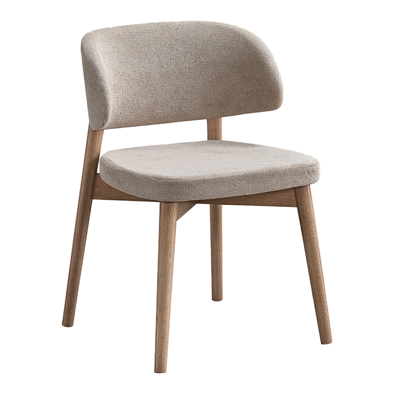 381-000002 Καρέκλα Siena pakoworld rubberwood σε φυσική-μπεζ απόχρωση 48x50x81εκ - Image 1