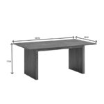 Τραπέζι Eleganza pakoworld mdf σε καρυδί απόχρωση 180x99x75.8εκ - Image 4