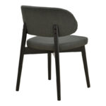 Καρέκλα Siena pakoworld ανθρακί ύφασμα και rubberwood 48x50x81εκ - Image 2
