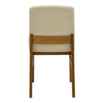 Καρέκλα Dalby pakoworld εκρού ύφασμα καρυδί rubberwood 50x45x85,5εκ - Image 5