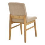 Καρέκλα Dalby pakoworld μπεζ ύφασμα sonoma rubberwood 50x45x85,5εκ - Image 2