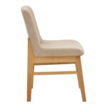Καρέκλα Dalby pakoworld μπεζ ύφασμα sonoma rubberwood 50x45x85,5εκ - Image 3