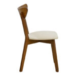 Καρέκλα Canon pakoworld καρυδί rubberwood εκρού ύφασμα 43x52x83,5εκ - Image 3
