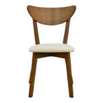 Καρέκλα Canon pakoworld καρυδί rubberwood εκρού ύφασμα 43x52x83,5εκ - Image 4