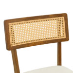 Καρέκλα Raffles pakoworld καρυδί rubberwood με pe rattan και εκρού ύφασμα 47x48x83.5εκ - Image 6