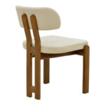 Καρέκλα Genoa pakoworld καρυδί rubberwood και εκρού ύφασμα 50x43x82εκ - Image 2