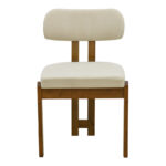 Καρέκλα Genoa pakoworld καρυδί rubberwood και εκρού ύφασμα 50x43x82εκ - Image 4