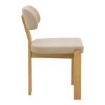 Καρέκλα Genoa pakoworld sonoma rubberwood και μπεζ ύφασμα 50x43x82εκ - Image 3