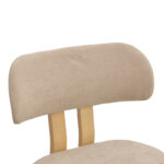 Καρέκλα Genoa pakoworld sonoma rubberwood και μπεζ ύφασμα 50x43x82εκ - Image 6
