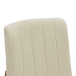 Σκαμπό μπαρ Dalby pakoworld καρυδί rubberwood και εκρού ύφασμα 50x45x102,5εκ - Image 6