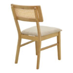Τραπεζαρία Raffles pakoworld σετ 5τεμ rubberwood με pe rattanσε φυσική απόχρωση 150x90x76εκ - Image 4