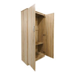 Ντουλάπα δίφυλλη Athos pakoworld σε Sonoma απόχρωση 80x42x180εκ - Image 3