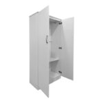 Ντουλάπα δίφυλλη Athos pakoworld σε λευκή απόχρωση 80x42x180εκ - Image 3