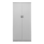 Ντουλάπα δίφυλλη Athos pakoworld σε λευκή απόχρωση 80x42x180εκ - Image 5