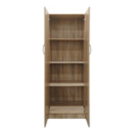Ντουλάπα δίφυλλη Athos pakoworld σε sonoma απόχρωση 60x42x180εκ - Image 4