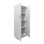 Ντουλάπα δίφυλλη Athos pakoworld σε λευκή απόχρωση 60x42x180εκ - Image 3