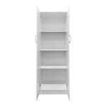 Ντουλάπα δίφυλλη Athos pakoworld σε λευκή απόχρωση 60x42x180εκ - Image 4