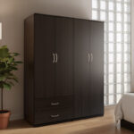 Ντουλάπα τετράφυλλη Athos pakoworld wenge 160x42x180εκ