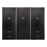 Ντουλάπα εξάφυλλη Athos pakoworld wenge 240x42x180εκ - Image 3