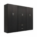 Ντουλάπα εξάφυλλη Athos Ι pakoworld wenge 240x42x180εκ - Image 2