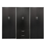 Ντουλάπα εξάφυλλη Athos Ι pakoworld wenge 240x42x180εκ - Image 3